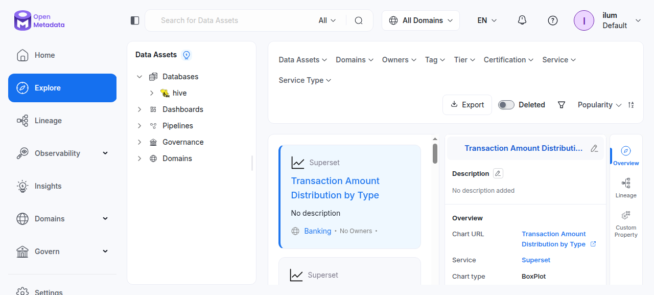 Explore data assets